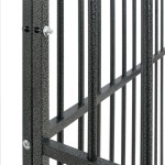 vidaXL Țarc pentru câini cu 8 panouri, negru, oțel galvanizat vidaXL Țarc pentru câini cu 8 panouri, negru, oțel galvanizat