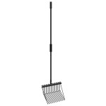 vidaXL Furcă cu 18 cuțite, negru, oțel vidaXL Furcă cu 18 cuțite, negru, oțel