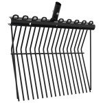 vidaXL Furcă cu 18 cuțite, negru, oțel vidaXL Furcă cu 18 cuțite, negru, oțel