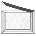 vidaXL Cușcă câini cu acoperiș și uși, gri, 4x2x2 m, oțel galvanizat vidaXL Cușcă câini cu acoperiș și uși, gri, 4x2x2 m, oțel galvanizat
