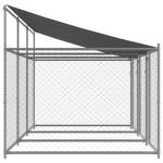 vidaXL Cușcă câini cu acoperiș și uși, gri, 6x2x2 m, oțel galvanizat vidaXL Cușcă câini cu acoperiș și uși, gri, 6x2x2 m, oțel galvanizat