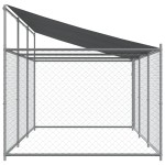 vidaXL Cușcă câini cu acoperiș și uși, gri, 6x2x2 m, oțel galvanizat vidaXL Cușcă câini cu acoperiș și uși, gri, 6x2x2 m, oțel galvanizat