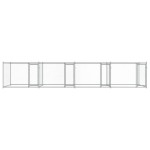 vidaXL Cușcă pentru câini cu uși, gri, 8x2x1,5 m, oțel galvanizat vidaXL Cușcă pentru câini cu uși, gri, 8x2x1,5 m, oțel galvanizat