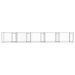 vidaXL Cușcă pentru câini cu uși, gri, 10x2x1,5 m, oțel galvanizat vidaXL Cușcă pentru câini cu uși, gri, 10x2x1,5 m, oțel galvanizat