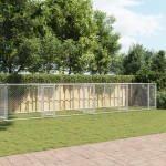 vidaXL Cușcă pentru câini cu uși, gri, 12x2x1,5 m, oțel galvanizat vidaXL Cușcă pentru câini cu uși, gri, 12x2x1,5 m, oțel galvanizat