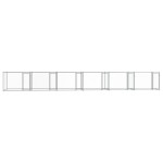 vidaXL Cușcă pentru câini cu uși, gri, 12x2x1,5 m, oțel galvanizat vidaXL Cușcă pentru câini cu uși, gri, 12x2x1,5 m, oțel galvanizat