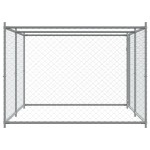 vidaXL Cușcă pentru câini cu ușă, gri, 4x2x1,5 m, oțel galvanizat vidaXL Cușcă pentru câini cu ușă, gri, 4x2x1,5 m, oțel galvanizat
