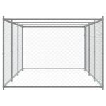 vidaXL Cușcă pentru câini cu ușă, gri, 6x2x1,5 m, oțel galvanizat vidaXL Cușcă pentru câini cu ușă, gri, 6x2x1,5 m, oțel galvanizat