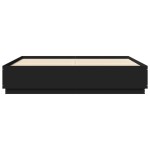 vidaXL Cadru de pat cu lumini LED, negru, 180x200 cm, lemn prelucrat vidaXL Cadru de pat cu lumini LED, negru, 180x200 cm, lemn prelucrat