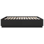 vidaXL Cadru de pat cu lumini LED, negru, 180x200 cm, lemn prelucrat vidaXL Cadru de pat cu lumini LED, negru, 180x200 cm, lemn prelucrat