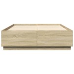 vidaXL Cadru de pat cu LED stejar sonoma 160x200 cm lemn prelucrat vidaXL Cadru de pat cu LED stejar sonoma 160x200 cm lemn prelucrat