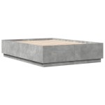 vidaXL Cadru de pat cu lumini LED gri beton 160x200 cm, lemn prelucrat vidaXL Cadru de pat cu lumini LED gri beton 160x200 cm, lemn prelucrat