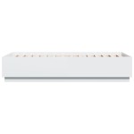 vidaXL Cadru de pat cu lumini LED, alb, 90x200 cm, lemn prelucrat vidaXL Cadru de pat cu lumini LED, alb, 90x200 cm, lemn prelucrat
