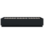 vidaXL Cadru de pat cu lumini LED, negru, 90x200 cm, lemn prelucrat