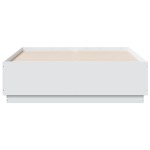 vidaXL Cadru de pat cu lumini LED, alb, 120x190 cm, lemn prelucrat vidaXL Cadru de pat cu lumini LED, alb, 120x190 cm, lemn prelucrat