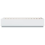 vidaXL Cadru de pat cu LED, alb, 75x190 cm, lemn prelucrat