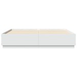 vidaXL Cadru de pat alb 180x200 cm din lemn prelucrat