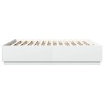 vidaXL Cadru de pat alb 180x200 cm din lemn prelucrat