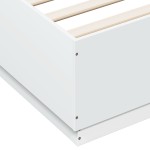 vidaXL Cadru de pat alb 180x200 cm din lemn prelucrat