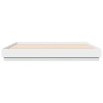 vidaXL Cadru de pat cu lumini LED, alb, 180x200 cm