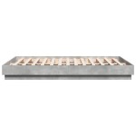 vidaXL Cadru de pat cu lumini LED, gri beton, 160x200 cm vidaXL Cadru de pat cu lumini LED, gri beton, 160x200 cm