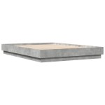 vidaXL Cadru de pat cu lumini LED, gri beton, 150x200 cm vidaXL Cadru de pat cu lumini LED, gri beton, 150x200 cm