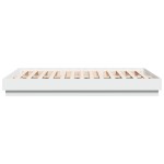 vidaXL Cadru de pat cu lumini LED, alb, 140x200 cm vidaXL Cadru de pat cu lumini LED, alb, 140x200 cm
