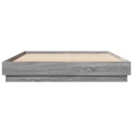 vidaXL Cadru de pat cu lumini LED, gri sonoma, 140x200 cm vidaXL Cadru de pat cu lumini LED, gri sonoma, 140x200 cm