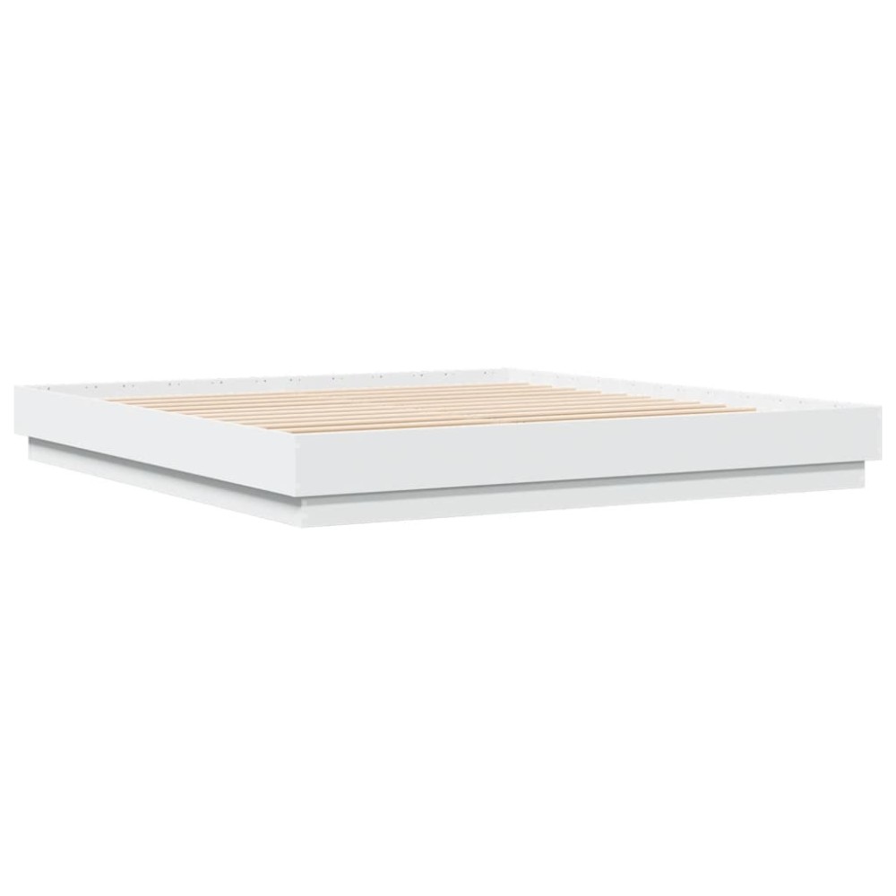 vidaXL Cadru de pat alb 180x200 cm din lemn prelucrat