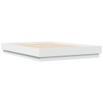 vidaXL Cadru de pat, alb, 120x190 cm, lemn prelucrat vidaXL Cadru de pat, alb, 120x190 cm, lemn prelucrat