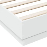 vidaXL Cadru de pat, alb, 120x190 cm, lemn prelucrat vidaXL Cadru de pat, alb, 120x190 cm, lemn prelucrat