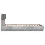 vidaXL Cadru de pat cu tăblie gri beton 140x200 cm lemn prelucrat