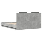vidaXL Cadru de pat cu tăblie gri beton 120x200 cm lemn prelucrat vidaXL Cadru de pat cu tăblie gri beton 120x200 cm lemn prelucrat
