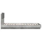 vidaXL Cadru de pat cu tăblie gri beton 100x200 cm lemn prelucrat vidaXL Cadru de pat cu tăblie gri beton 100x200 cm lemn prelucrat