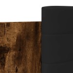 vidaXL Cadru de pat cu tăblie stejar fumuriu 100x200 cm lemn prelucrat
