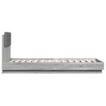 vidaXL Cadru de pat cu tăblie gri sonoma 100x200 cm lemn prelucrat