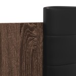 vidaXL Cadru de pat cu tăblie, stejar maro, 135x190 cm, lemn prelucrat vidaXL Cadru de pat cu tăblie, stejar maro, 135x190 cm, lemn prelucrat