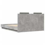 vidaXL Cadru de pat cu tăblie gri beton 120x190 cm lemn prelucrat vidaXL Cadru de pat cu tăblie gri beton 120x190 cm lemn prelucrat