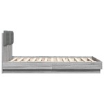 vidaXL Cadru de pat cu tăblie gri sonoma 120x190 cm lemn prelucrat