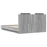 vidaXL Cadru de pat cu tăblie gri sonoma 120x190 cm lemn prelucrat