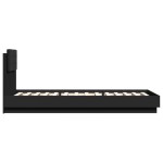 vidaXL Cadru de pat cu tăblie și lumini LED, negru, 100x200 cm vidaXL Cadru de pat cu tăblie și lumini LED, negru, 100x200 cm