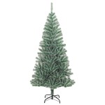 vidaXL Brad Crăciun artificial, 300 LED/globuri/zăpadă pufoasă, 210 cm