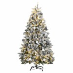 vidaXL Brad Crăciun artificial articulat cu 300 LED-uri/globuri 270 cm vidaXL Brad Crăciun artificial articulat cu 300 LED-uri/globuri 270 cm