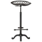 vidaXL Scaun de bar, negru, fontă vidaXL Scaun de bar, negru, fontă