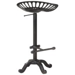 vidaXL Scaun de bar, negru, fontă vidaXL Scaun de bar, negru, fontă