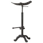 vidaXL Scaun de bar, negru, fontă vidaXL Scaun de bar, negru, fontă