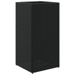 vidaXL Jardiniere de grădină, 2 buc., negru, 40x40x80 cm, poliratan vidaXL Jardiniere de grădină, 2 buc., negru, 40x40x80 cm, poliratan