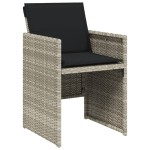 vidaXL Set mobilier grădină cu perne, 9 piese, gri deschis, poliratan vidaXL Set mobilier grădină cu perne, 9 piese, gri deschis, poliratan