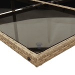 vidaXL Set mobilier grădină cu perne, 13 piese, bej combinat poliratan