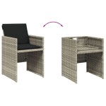 vidaXL Set mobilier grădină cu perne, 9 piese, gri deschis, poliratan vidaXL Set mobilier grădină cu perne, 9 piese, gri deschis, poliratan